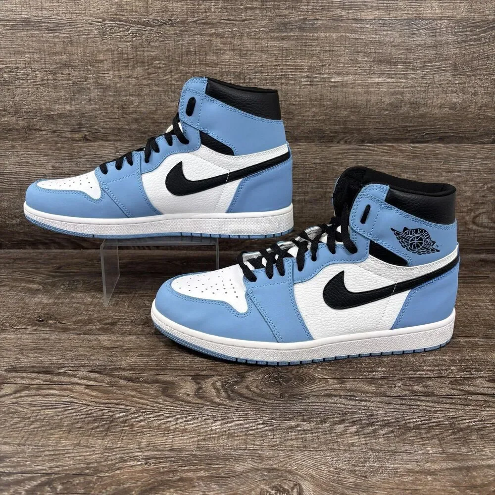 Nike Air Jordan 1 Retro High OG University Blue Shoes Men's 11 Blue 555088-134
